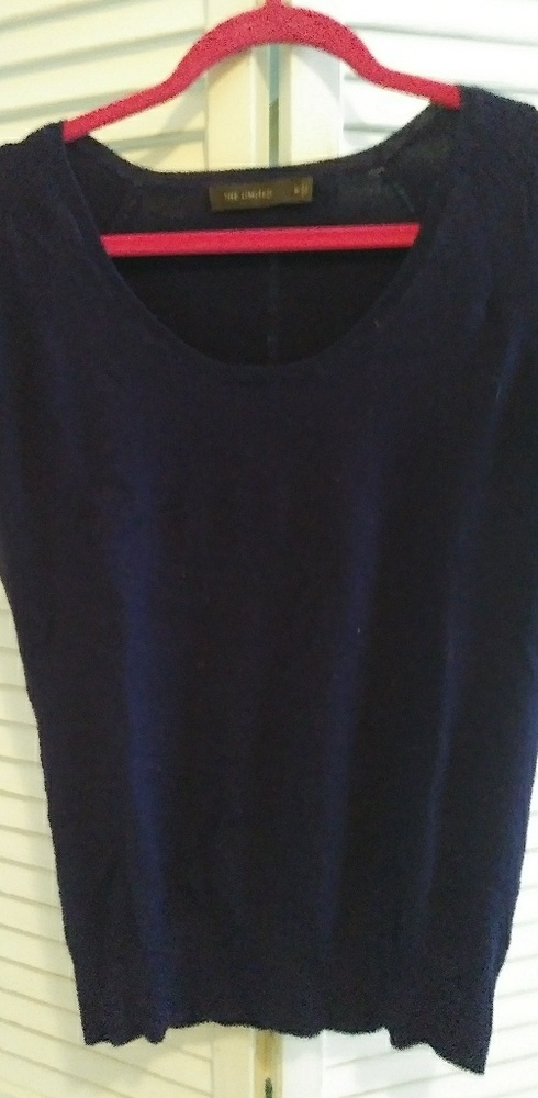 Navy short sleeve sweater